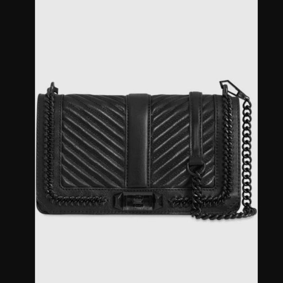 Rebecca Minkoff Bags Rebecca Minkoff Black Leather Chevron Quilted